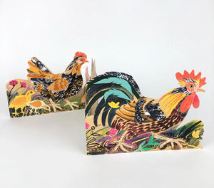 Concertina Karte "Chickens" / Mark Hearld