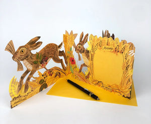 Concertina Karte "Hares" / Mark Hearld