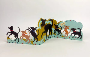 Concertina Karte "Puppy Parade" / Mark Hearld