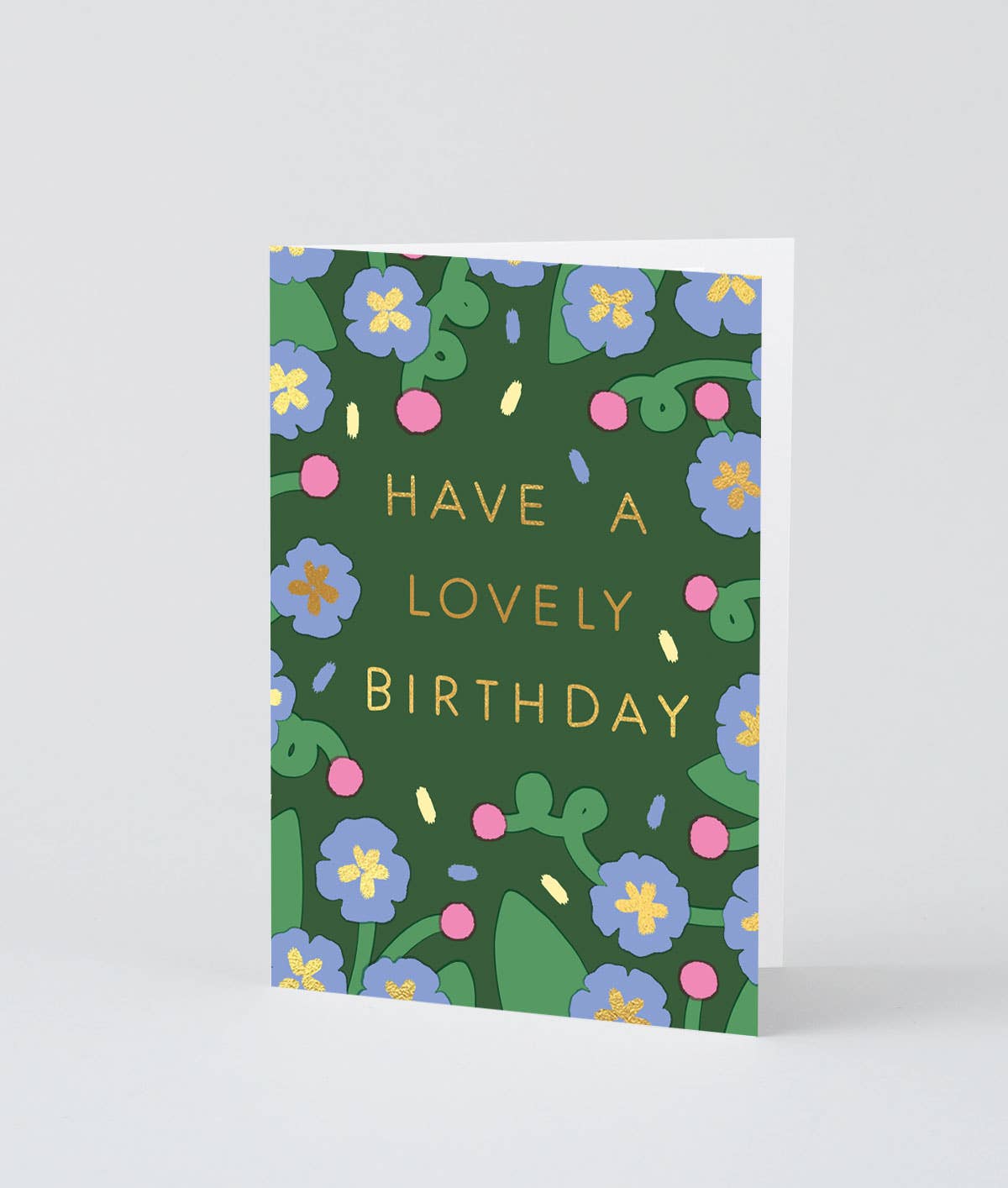 Grußkarte mit Aufschrift „Have A Lovely Birthday Flowers“