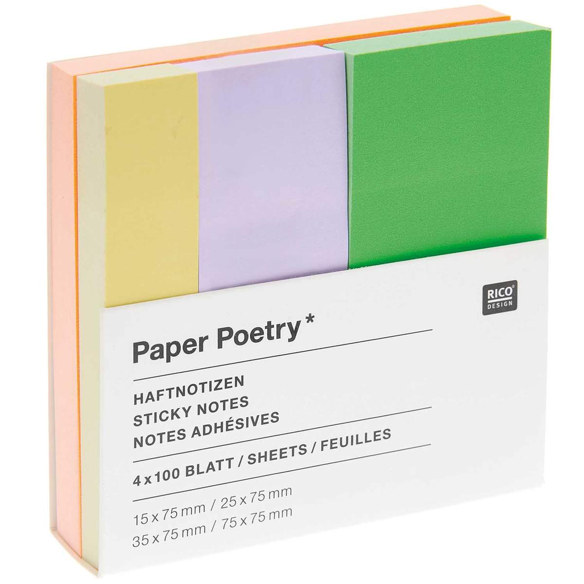 Haftnotizen „Sticky Notes Pastell“ Groß / Rico Design