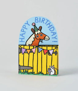 Fold-Out-Karte "Farmyard Birthday" / Wrap