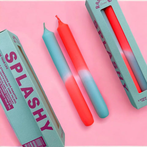 Rainbow Studio Stabkerzen-Set "Splashy" / Pink Stories