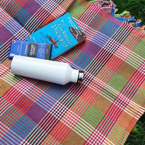 „Mila“ Picknick-/Stranddecke/Sofaüberwurf aus Baumwolle/ Cotton & Olive