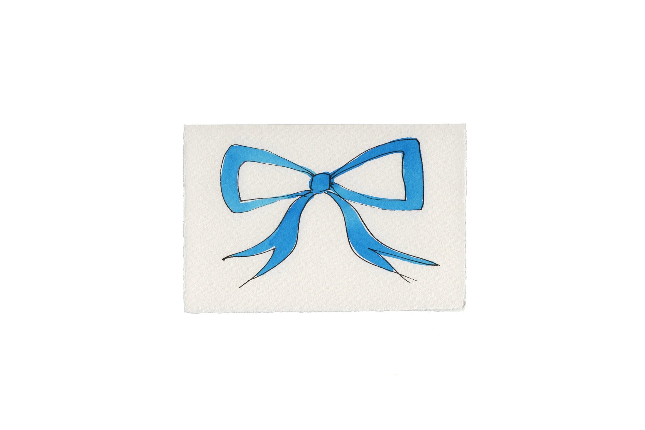 Klappkarte „Bow“ blue/ Scribble & Daub