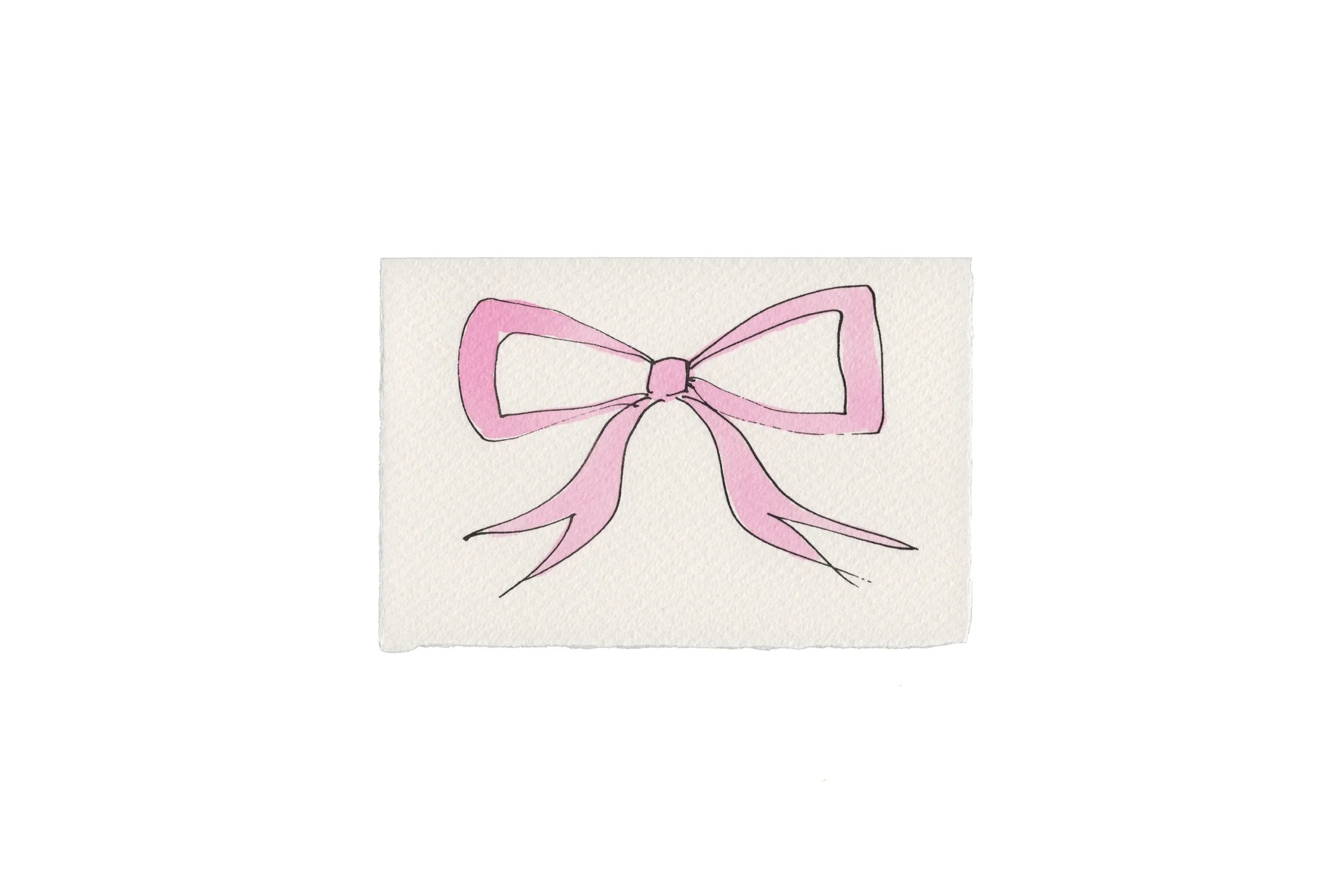 Klappkarte „Bow“ pink / Scribble & Daub