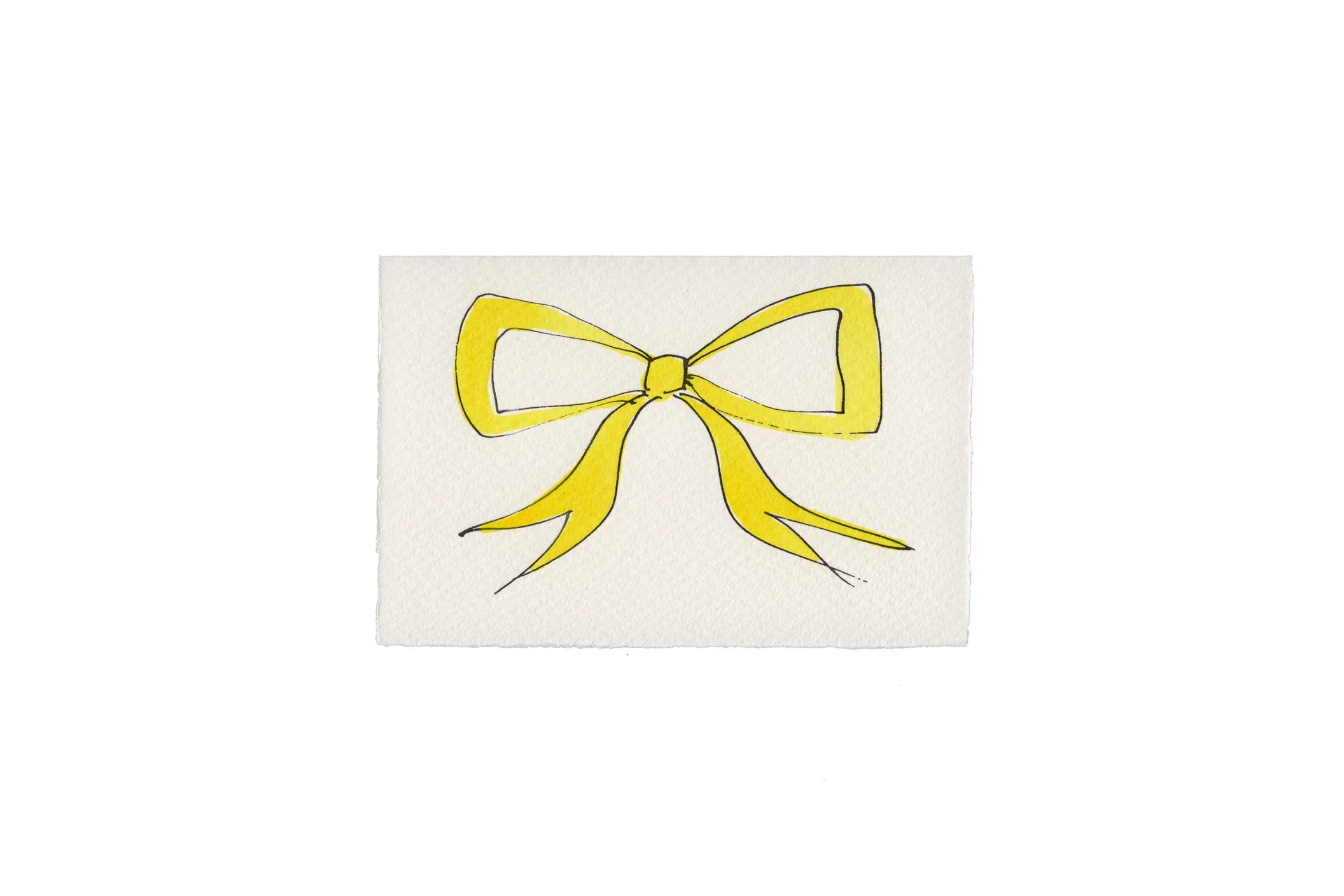 Klappkarte „Bow“ yellow / Scribble & Daub