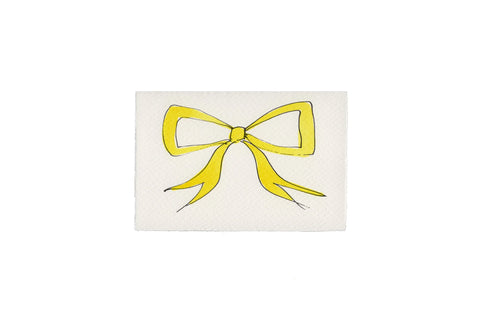 Klappkarte „Bow“ yellow / Scribble & Daub