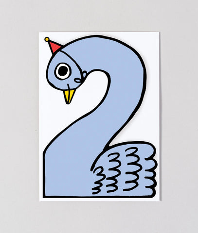 Glückwunschkarte "Swan 2nd Birthday" / Wrap