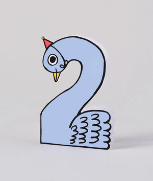 Glückwunschkarte "Swan 2nd Birthday" / Wrap