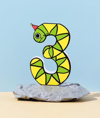 Glückwunschkarte "Snake 3rd Birthday" / Wrap