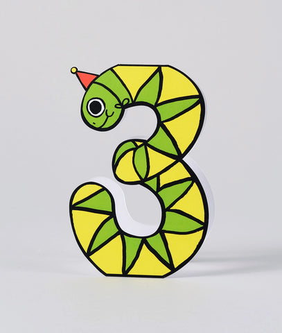 Glückwunschkarte "Snake 3rd Birthday" / Wrap