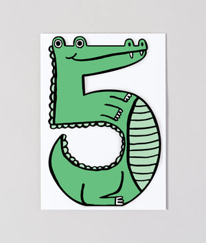 Glückwunschkarte "Croc 5th Birthday" / Wrap