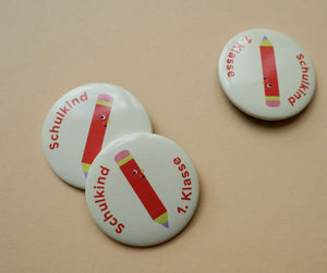 Button „Schulkind 1. Klasse“  / tinyday