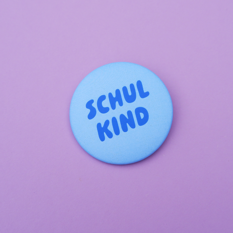 Button „Schulkind“ blau  / tinyday