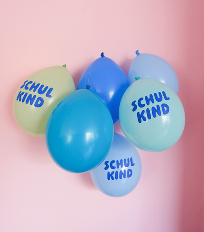 Luftballons  „Schulkind“ blau  / tinyday