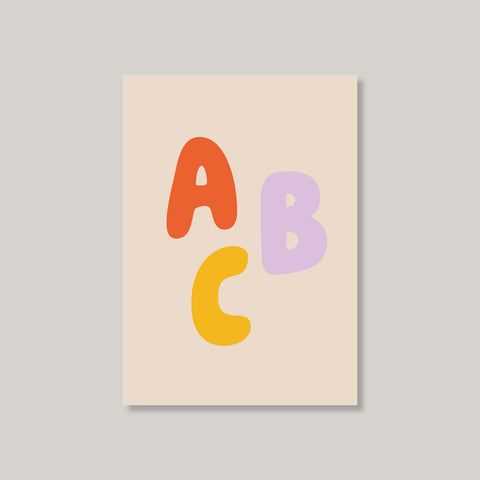 Postkarte "ABC" bunt/ tinyday