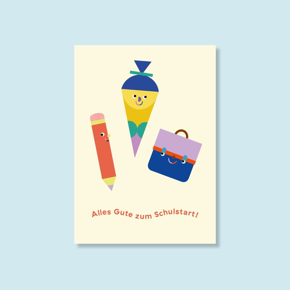 Postkarte "Alles Gute zum Schulstart" / tinyday