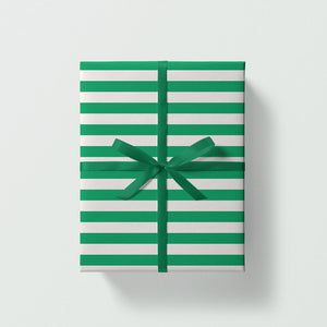 Geschenkpapier "Green Stripes" / Graphic Factory