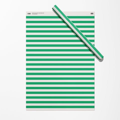 Geschenkpapier "Green Stripes" / Graphic Factory