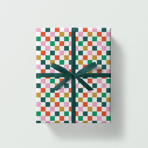 Geschenkpapier "Checkered" multi / Graphic Factory