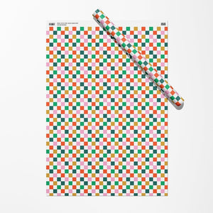 Geschenkpapier "Checkered" multi / Graphic Factory