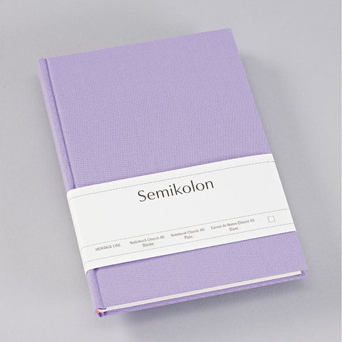 Notebook A5 Lilac blanko / Semikolon