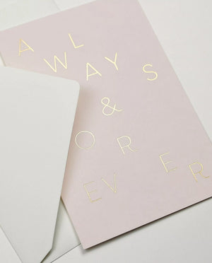 Hochzeitskarte "Golden Letters" / Haferkorn & Sauerbrey