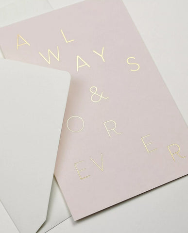 Hochzeitskarte "Golden Letters" / Haferkorn & Sauerbrey