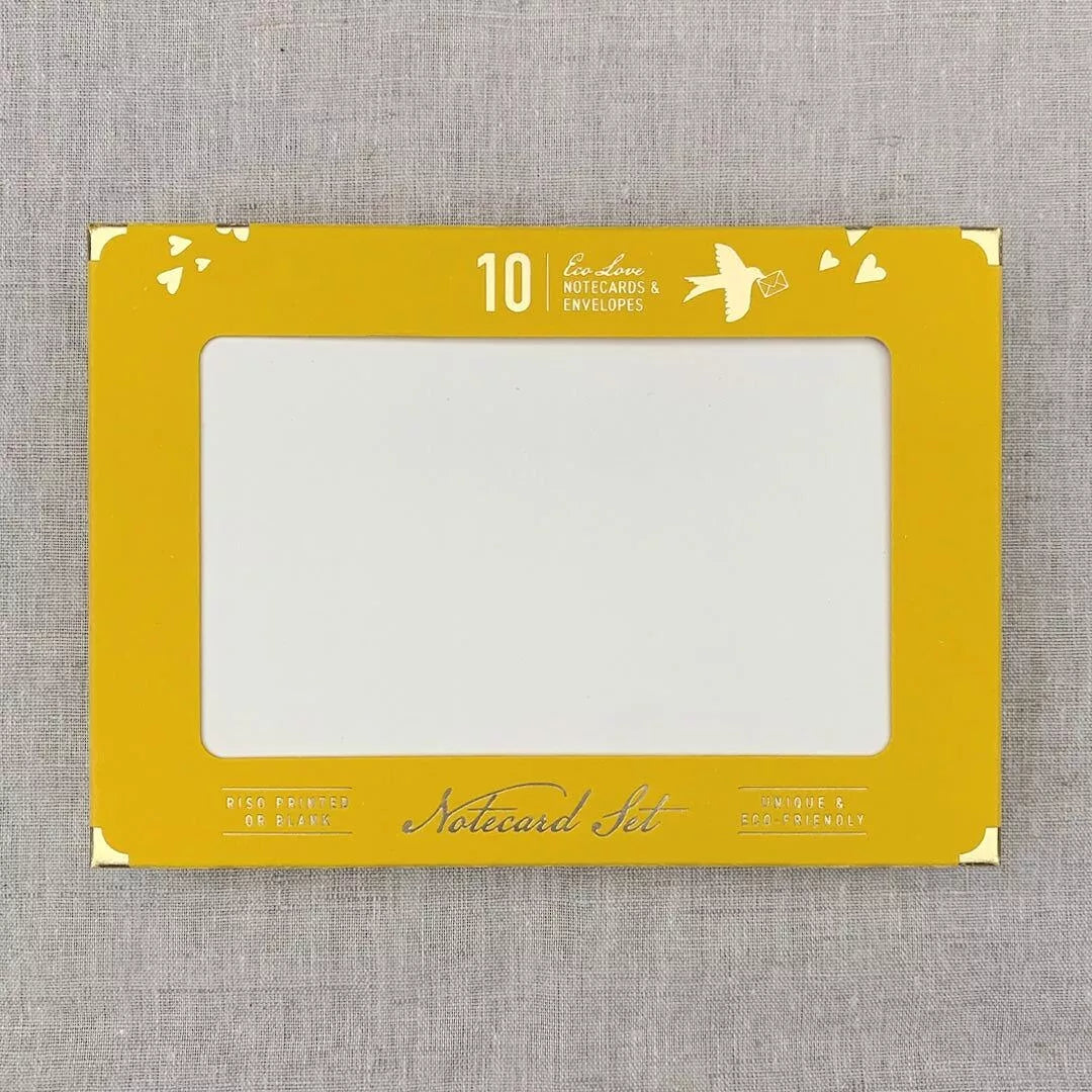 Briefkarte mit Umschlag 10er Set / gelb / Togethery