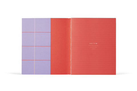 Notizbuch "Uma Medium Check" Lavender / Notem